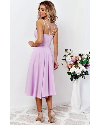 Rochie baby doll midi din bumbac lila in clos retro TifaniW3 Rochii de zi, Rochie baby doll midi din bumbac lila in clos retro TifaniW3 - jojofashion.ro
