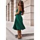 Rochie midi verde tip baby doll din bumbac retro in clos TifaniW3 3 - jojofashion.ro
