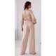 Pantaloni dama evazati, eleganti, bej, din satin, ElsaR Pantaloni dama evazati, eleganti, bej, din satin, ElsaR 4 - jojofashion.ro