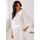 Bluza dama eleganta, din satin, alba, cu floare, GianaR Bluza dama eleganta, din satin, alba, cu floare, GianaR 6 - jojofashion.ro