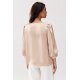 Bluza dama eleganta, din satin, bej, cu floare, GianaR Bluza dama eleganta, din satin, bej, cu floare, GianaR 3 - jojofashion.ro