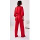 Bluza dama cu floare, din satin, rosie, GianaR Bluza dama cu floare, din satin, rosie, GianaR 5 - jojofashion.ro
