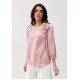 Bluza dama eleganta, din satin, roz pudra, cu floare, GianaR Bluza dama eleganta, din satin, roz pudra, cu floare, GianaR 2 - jojofashion.ro