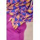 Camasa dama eleganta, albastra cu imprimeu galben, maneca larga, Sakima 4 - jojofashion.ro