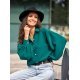 Camasa dama oversize, verde, cu maneca lunga, Lilyth Camasa dama oversize, verde, cu maneca lunga, Lilyth 2 - jojofashion.ro
