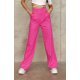Pantaloni dama eleganti, evazati, roz cu dungi albe, cu talia inalta, Akella 2 - jojofashion.ro