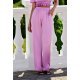 Pantaloni dama evazati, din satin, lila, cu elastic in talie, Tarifa Pantaloni dama evazati, din satin, lila, cu elastic in talie, Tarifa 2 - jojofashion.ro