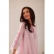 Rochie scurta roz pal vaporoasa croi in A cu volane la maneca BeatriceR 4 - jojofashion.ro
