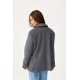 Sacou dama oversize, gri, clasic, Beren 3 - jojofashion.ro