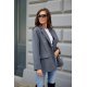 Sacou dama oversize, gri, clasic, Beren 5 - jojofashion.ro