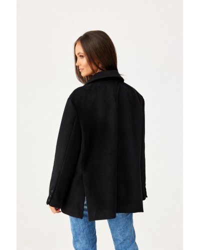 Bluze dama, Sacou dama oversize, negru, clasic, Beren - jojofashion.ro