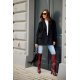 Sacou dama oversize, negru, clasic, Beren Sacou dama oversize, negru, clasic, Beren 4 - jojofashion.ro