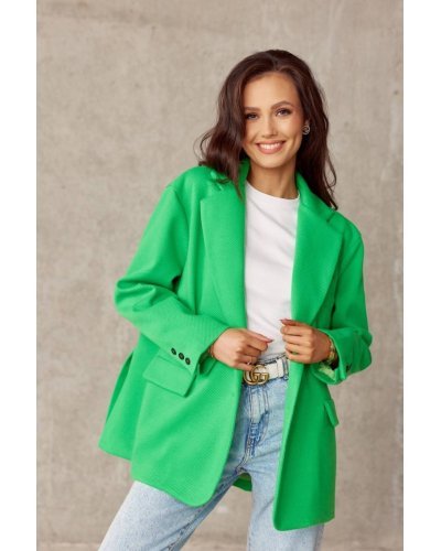 Sacou dama oversize, verde, clasic, Beren Bluze dama, Sacou dama oversize, verde, clasic, Beren - jojofashion.ro