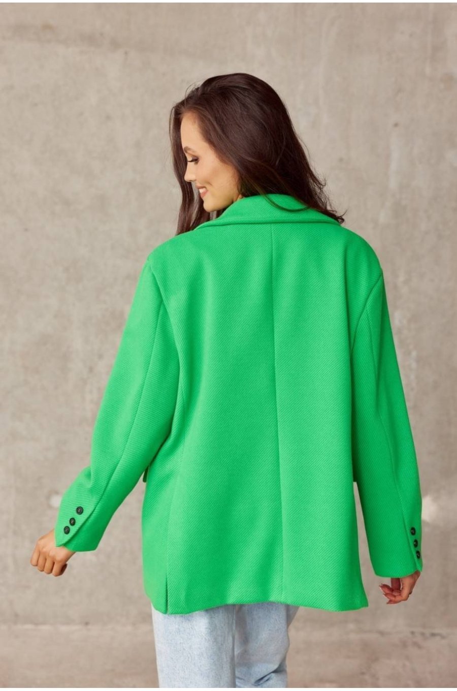 Sacou dama oversize, verde, clasic, Beren 2 - jojofashion.ro