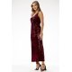 Rochie burgundy din paiete lunga mulata tip furou Christa3 3 - jojofashion.ro