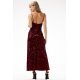 Rochie burgundy din paiete lunga mulata tip furou Christa3 4 - jojofashion.ro