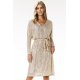 Rochie paiete sampanie midi A-line cu maneca lunga MoonShine 2 - jojofashion.ro