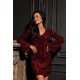 Rochie scurta burgundy din paiete cu maneca lunga OpheliaR 4 - jojofashion.ro
