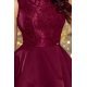 Rochie baby doll cu dantela burgundy cu volane Zoey 4 - jojofashion.ro