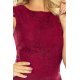 Rochie scurta babydoll cu dantela burgundy Aubrey 6 - jojofashion.ro