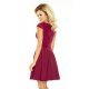 Rochie scurta babydoll cu dantela burgundy Aubrey 3 - jojofashion.ro
