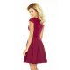 Rochie de ocazie scurta, cu dantela, burgundy, babydoll, Aubrey 3 - jojofashion.ro