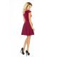 Rochie de ocazie scurta, cu dantela, burgundy, babydoll, Aubrey 5 - jojofashion.ro