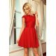 Rochie scurta rosie cu dantela babydoll  Aubrey 2 - jojofashion.ro