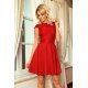 Rochie de ocazie scurta, cu dantela, rosie, babydoll,  Aubrey 2 - jojofashion.ro