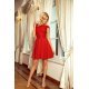 Rochie de ocazie scurta, cu dantela, rosie, babydoll,  Aubrey 4 - jojofashion.ro