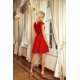 Rochie scurta rosie cu dantela babydoll  Aubrey 5 - jojofashion.ro