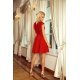 Rochie de ocazie scurta, cu dantela, rosie, babydoll,  Aubrey 5 - jojofashion.ro