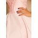 Rochie scurta roz cu dantela in clos Aubrey 5 - jojofashion.ro