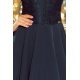 Rochie scurta verde cu dantela in clos Aubrey 6 - jojofashion.ro