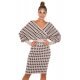 Rochie tricotata midi cappucino suprapusa cu maneci oversize Luiza 4 - jojofashion.ro