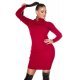 Rochie tricotata burgundy cu maneci lungi Renatta