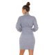 Rochie tricotata de zi gri Consuela Rochie tricotata de zi gri Consuela