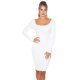 Rochie tricotata, midi, alba, mulata Samantha Rochie tricotata, midi, alba, mulata Samantha 2 - jojofashion.ro