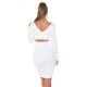 Rochie tricotata, midi, alba, mulata Samantha Rochie tricotata, midi, alba, mulata Samantha 3 - jojofashion.ro