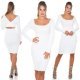 Rochie tricotata, midi, alba, mulata Samantha Rochie tricotata, midi, alba, mulata Samantha 6 - jojofashion.ro