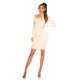 Rochie tricotata, midi, bej, mulata Samantha 4 - jojofashion.ro