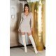Rochie scurta mulata tricotata cappuccino Criana Rochie scurta mulata tricotata cappuccino Criana 4 - jojofashion.ro