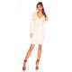 Rochie tricotata, scurta, vascoza, bej, petrecuta Claudette 4 - jojofashion.ro