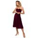 Rochie eleganta midi din catifea burgundy retro Morana  2 - jojofashion.ro