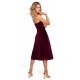 Rochie eleganta midi din catifea burgundy retro Morana  3 - jojofashion.ro