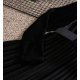 Rochie midi neagra din catifea plisata Dassy 4 - jojofashion.ro