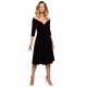 Rochie eleganta midi catifea neagra Denisa 2 - jojofashion.ro