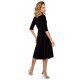 Rochie midi eleganta din catifea neagra Denisa 3 - jojofashion.ro