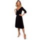 Rochie midi eleganta din catifea neagra Denisa 4 - jojofashion.ro