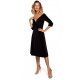 Rochie eleganta midi catifea neagra Denisa 4 - jojofashion.ro